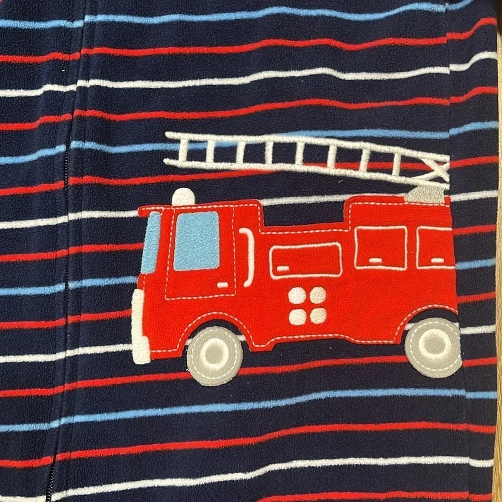 Carter's 4T Onesie Footie Pajamas Pjs Fleece Warm Winter Zip Up EUC - Lot of 2